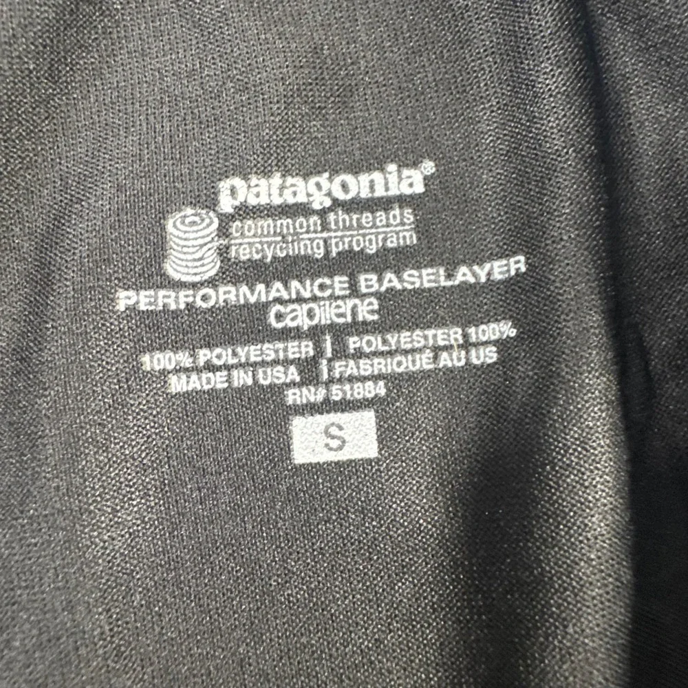 Patagonia Capilene Baselayer Set Mens S/M Black Long Sleeve Thermal USA Made‎